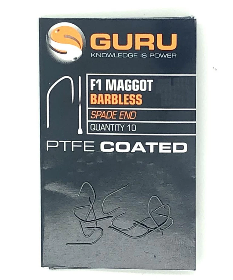 Guru F1 Maggot Barbless Spade End 3 Guru F1 Maggot Barbless Spade End